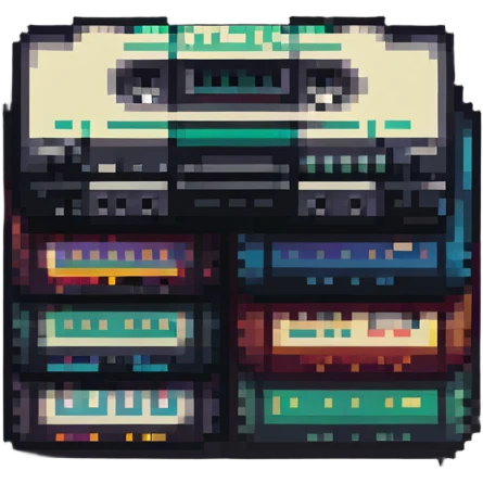 collection of VHS tapes stacked together emoji