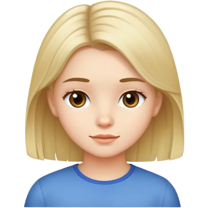 A young girl with tidy brushed hair emoji