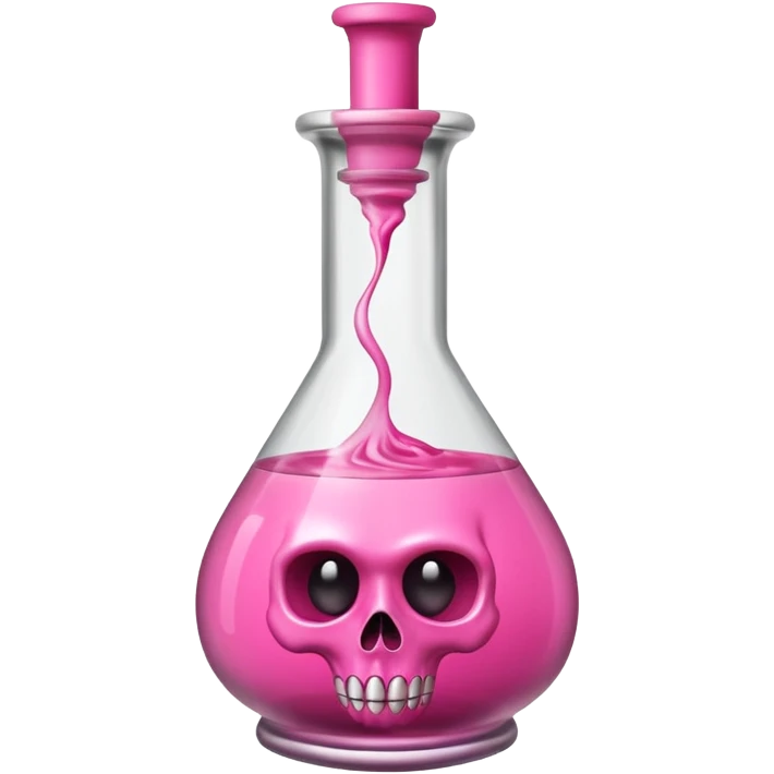 pink poison in a bottle emoji