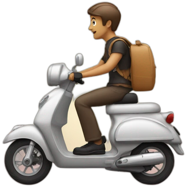 chat sur un scooter emoji