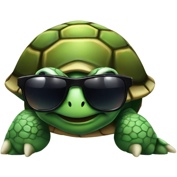 Turtle wearing sunglasses  emoji