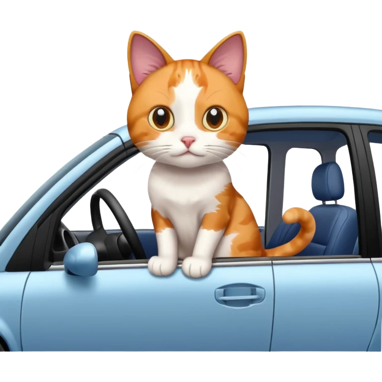 cat in a car emoji