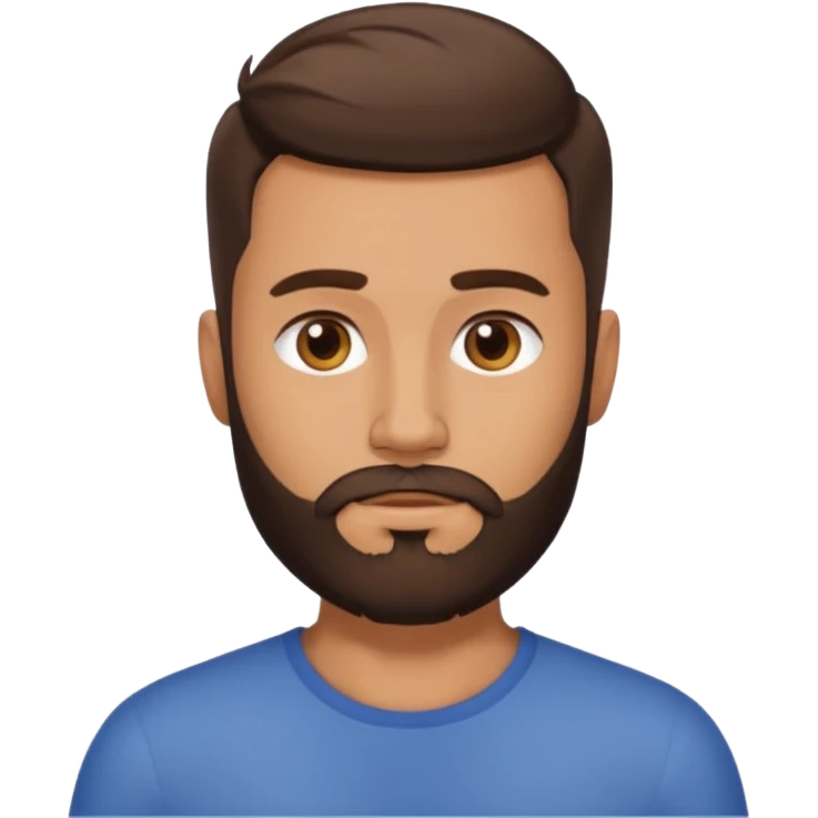 create a brunette male with a beard and a fade haircut emoji