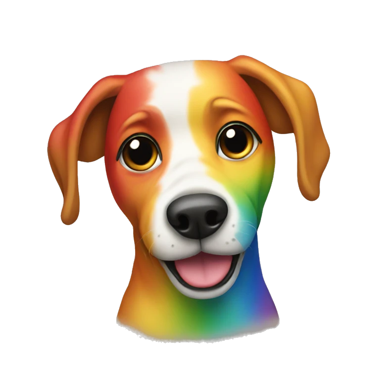 rainbow dog emoji