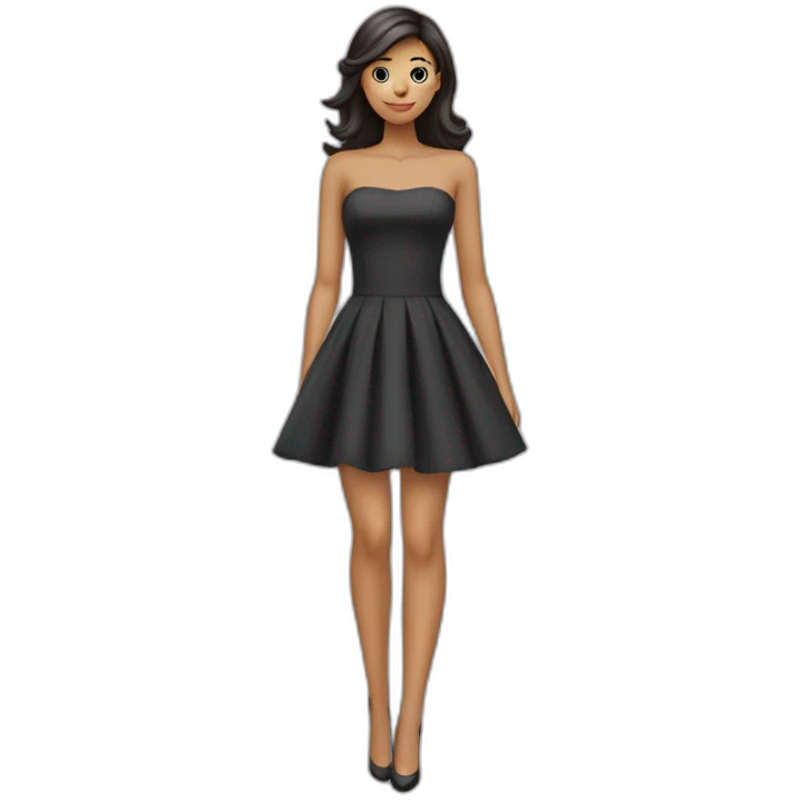 Mono en tacones y vestido  emoji