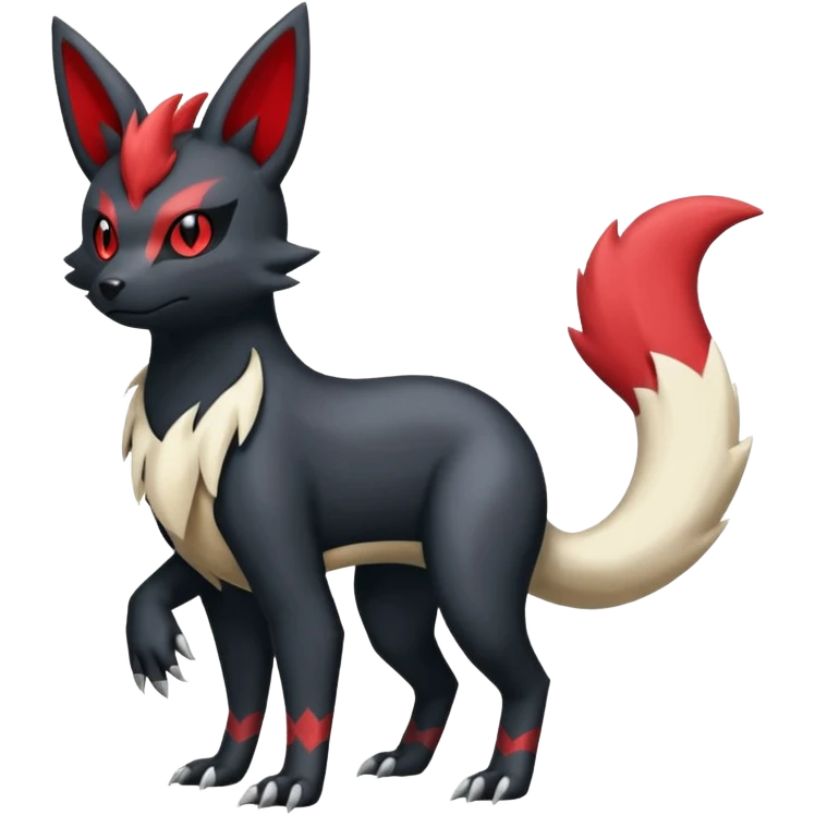 Salandit-Zorua-Umbreon-Zangoose-fusion (full body) emoji