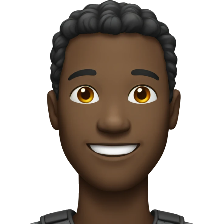 smiling black man emoji