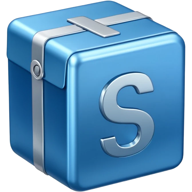 Letters SS in a blue box emoji