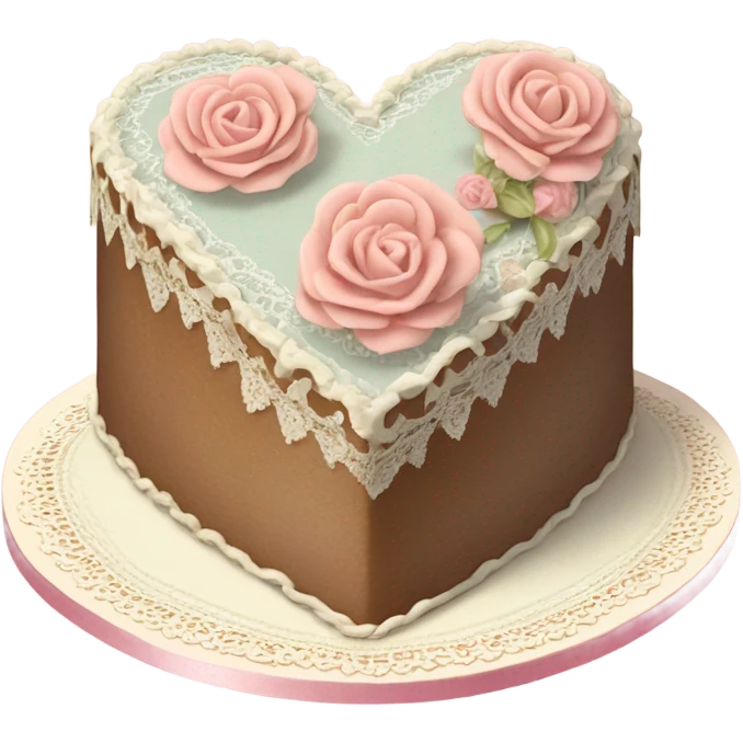 vintage valentine’s day cake emoji