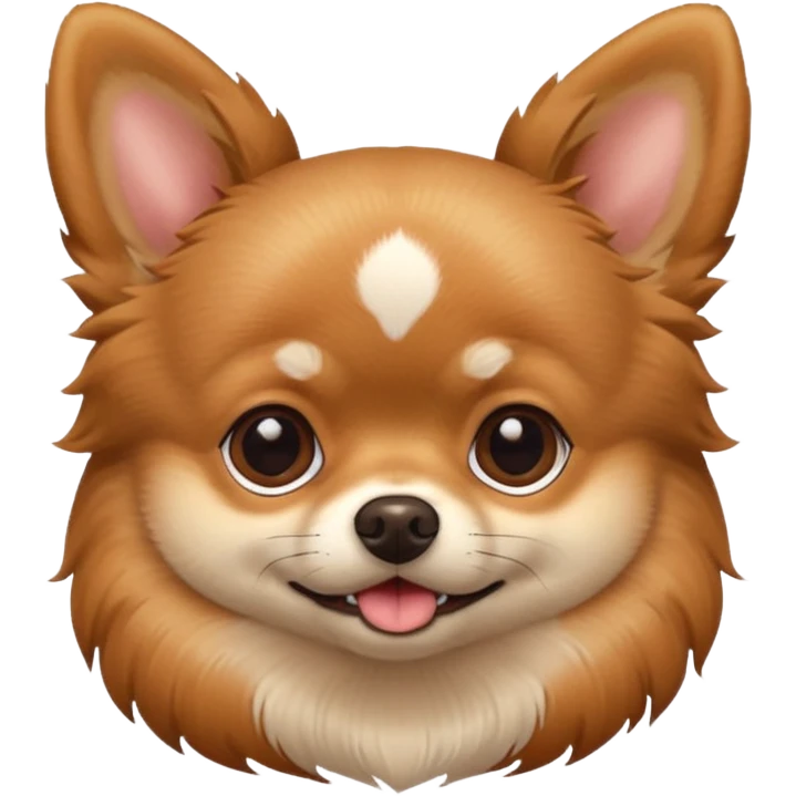 Dog with Pomeranian body and chihuahua head  emoji