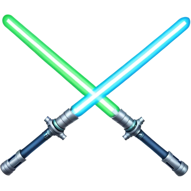 2 lightsabers crossed emoji
