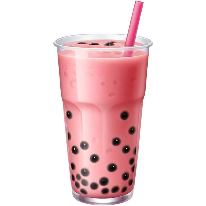 bubble tea made with watermelon juice emoji
