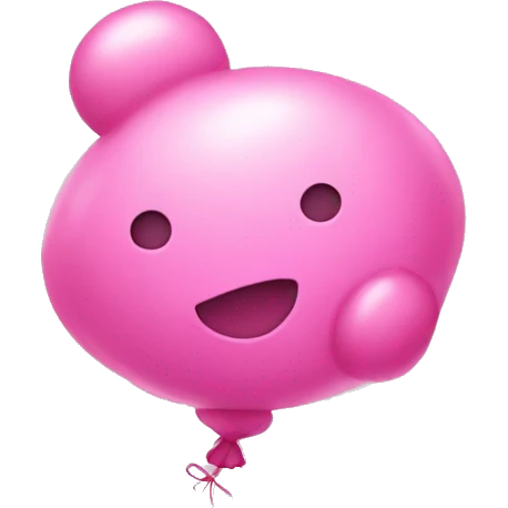 A pink balloon animal emoji
