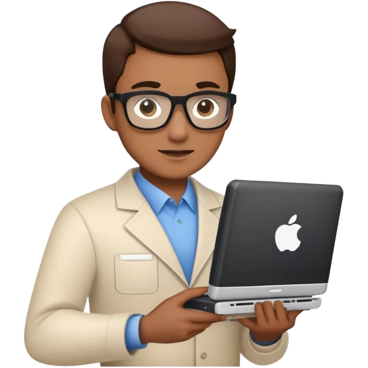 IT specialist with computer and code emoji
