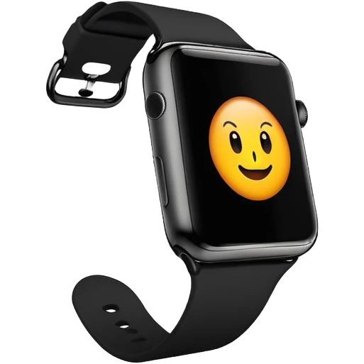 black apple watch emoji