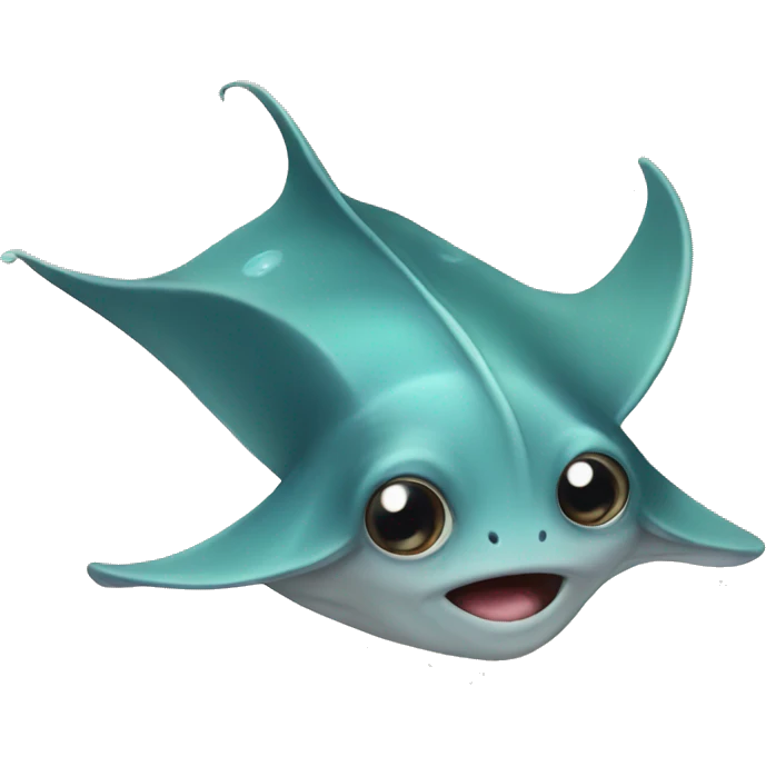 Cute stingray emoji