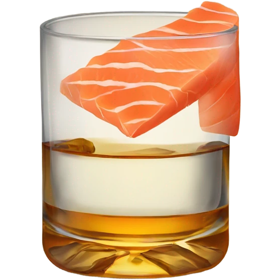 Whiskey and smoked salmon emoji
