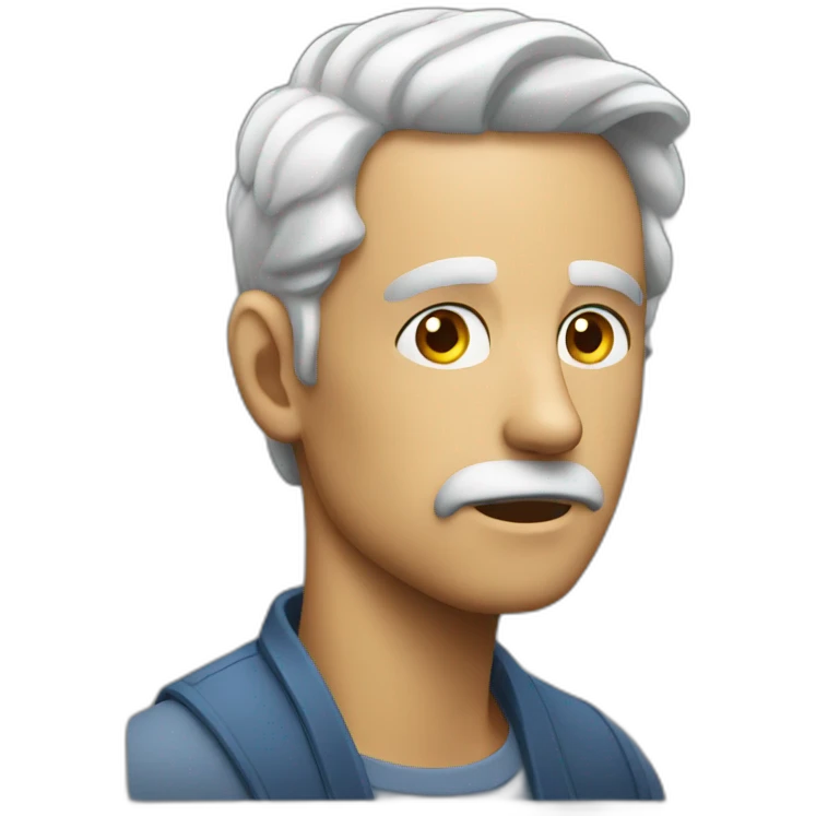 A man thinking emoji