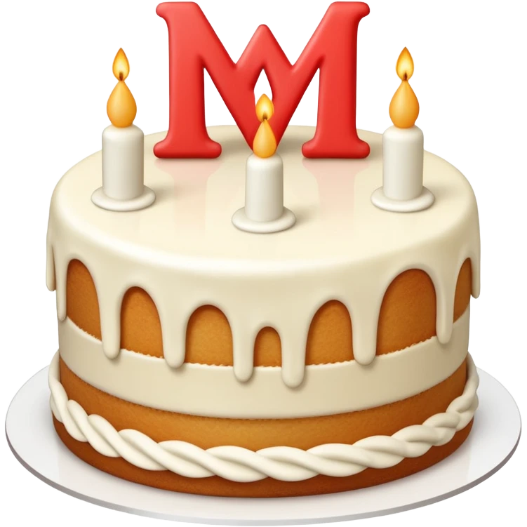 I want a cake with the letters: M & H on it  emoji