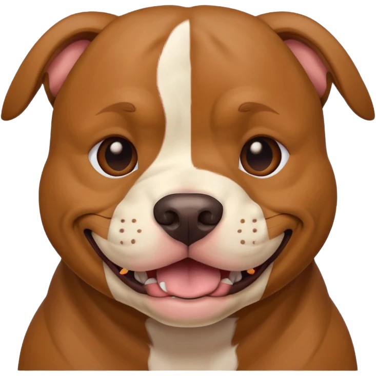 Pitbull dog Happy face. emoji
