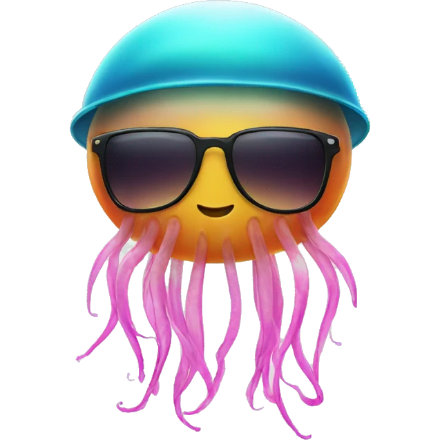 Jellyfish with sunglasses emoji