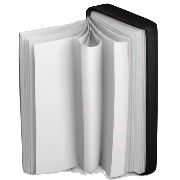 A book in black and white  emoji