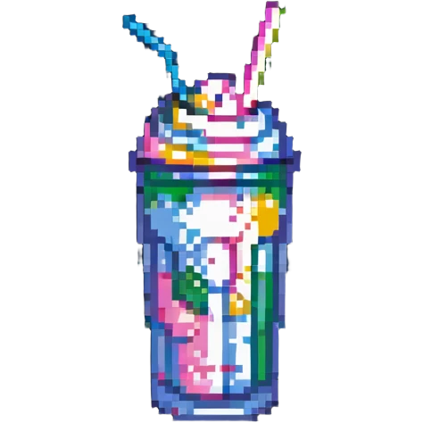 milkshake with two straws emoji