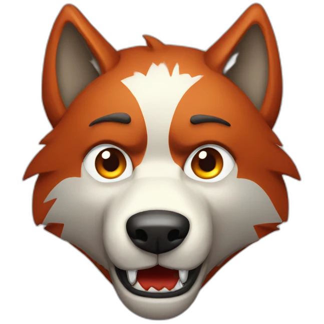 wolf-with-red-hair-furious-fang emoji