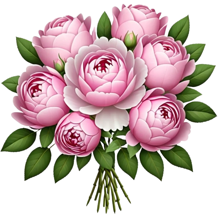 pink and white bouquet of ￼flowers  emoji