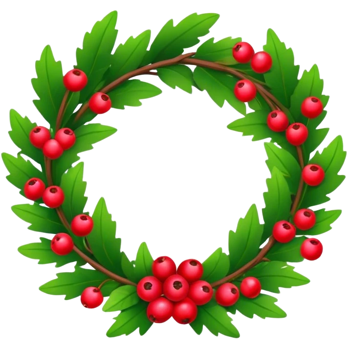 The real heart of a wreath emoji