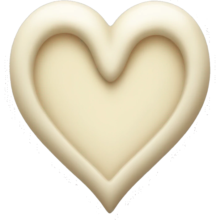 cream heart emoji