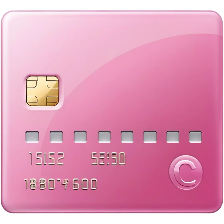 pink credit card iOS style emoji