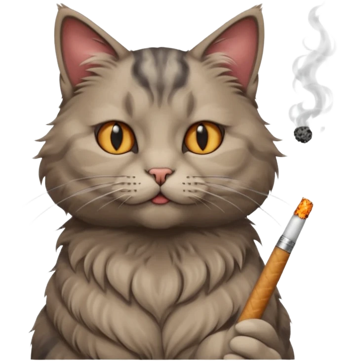 cat with cigarete emoji