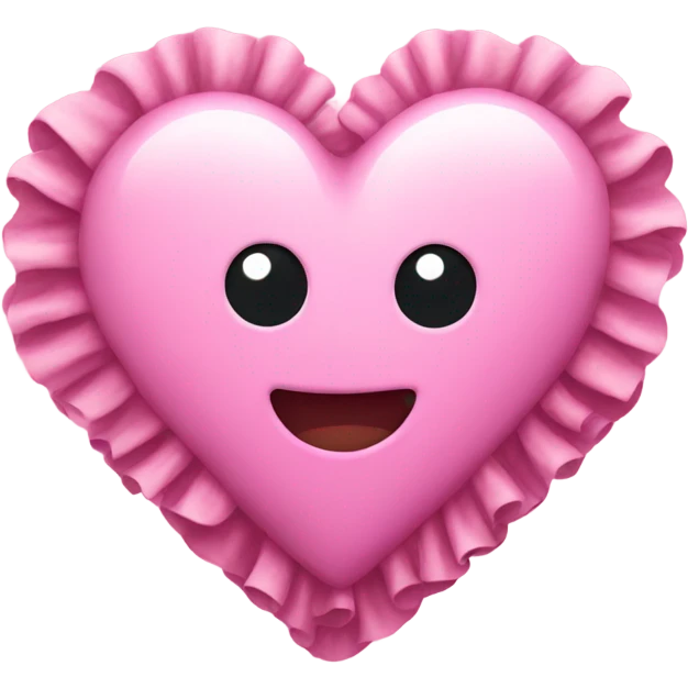 Pink frilly heart emoji
