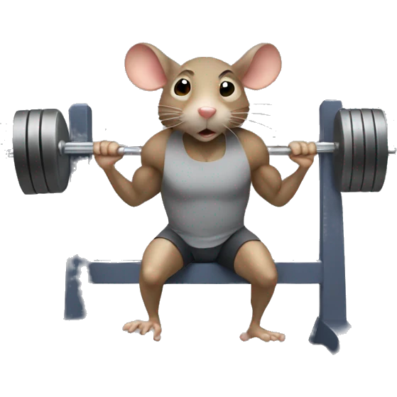rat that is bench pressing emoji
