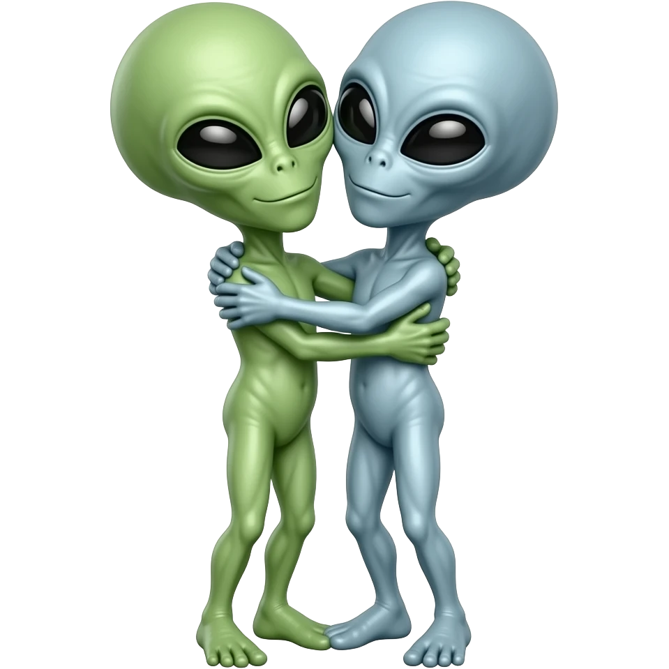 aliens hug emoji