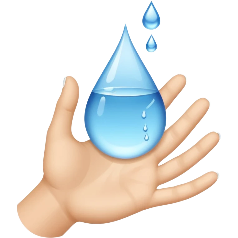 water on the hand emoji