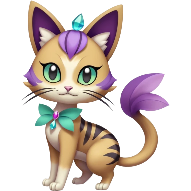 Meloetta-Purrloin-Delcatty-Pokémon-Fakémon-fusion-hybrid-creature emoji