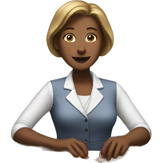 white middle class woman banking cookies emoji