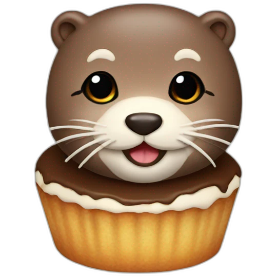 otter-cake emoji