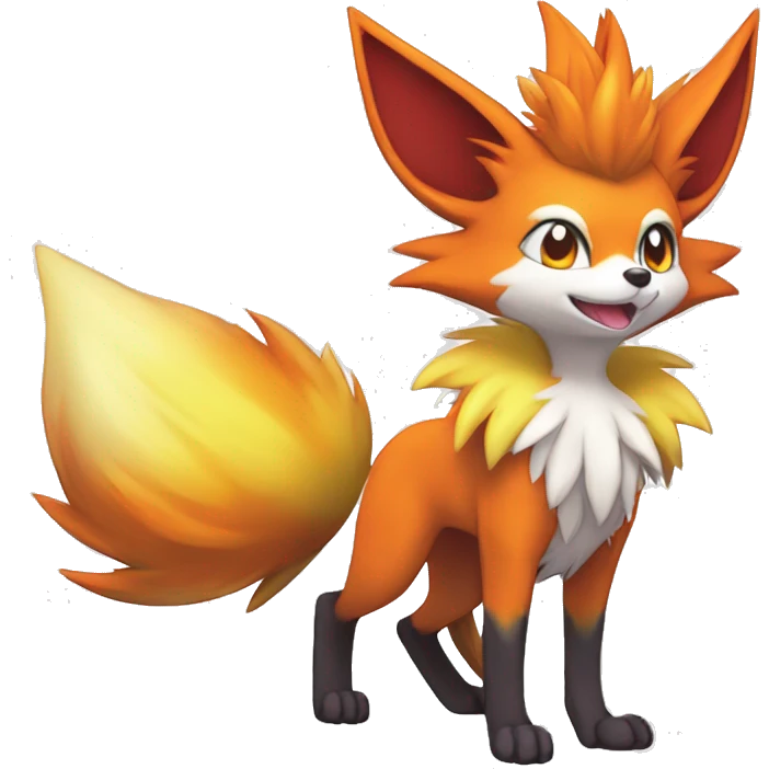  Delphox-Braixen-Fennekin-Fakemon Full body emoji
