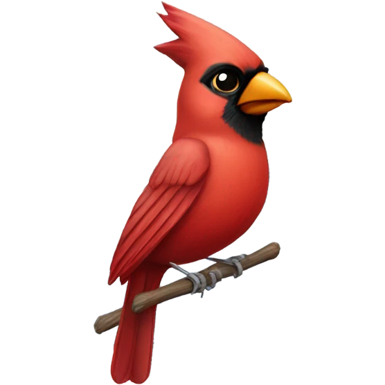 Cardinal on a cloud emoji