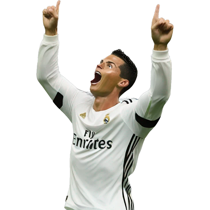 cristiano ronaldo doing the SIU celebration emoji