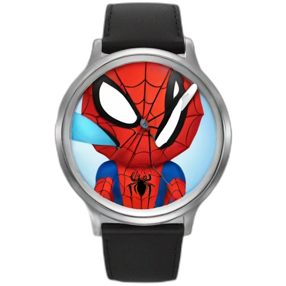 Funny spiderman watch emoji