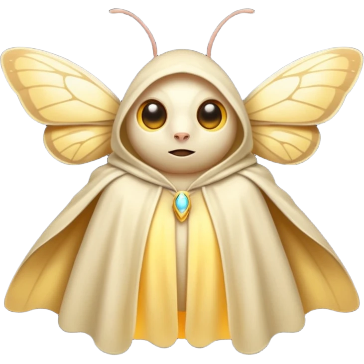 moth cloak character narrow eyes glow emoji