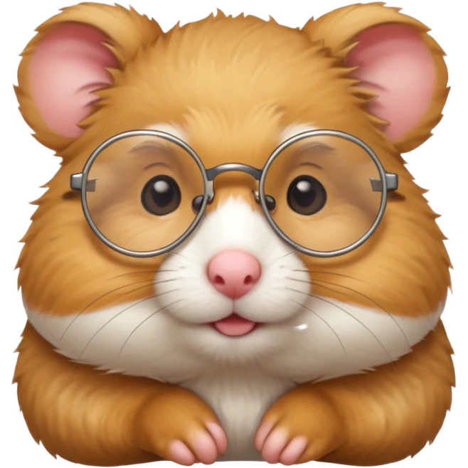 CUTE GOLDEN HAMSTER WITH GLASSES emoji