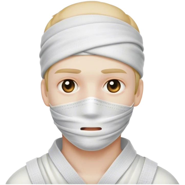 Guy bandaged up emoji