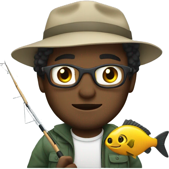 Jacob Wheeler on a boat fishing emoji
