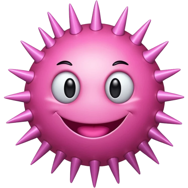 smiling pink virus emoji