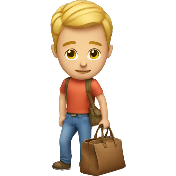 man with bag on shoulder emoji